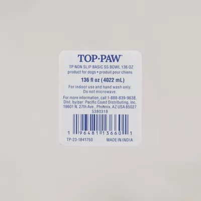 Top Paw® Non Slip Basic Stainless Steel Dog Bowl 12oz, 27oz, 52oz, 88oz, 136oz - Image 7