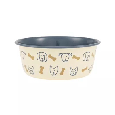 Top Paw® Dog & Bone Novelty Stainless Steel Dog Bowl 12oz, 27oz - Image 1