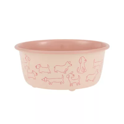 Top Paw® Pink Dog Novelty Stainless Steel Dog Bowl 12oz, 27 oz - Image 1
