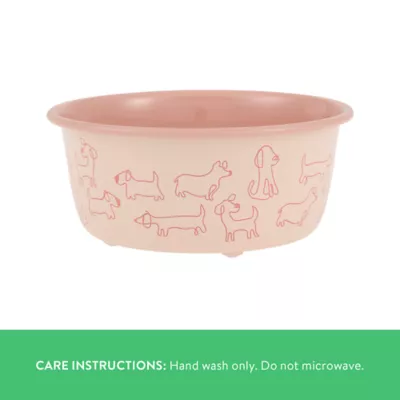 Top Paw® Pink Dog Novelty Stainless Steel Dog Bowl 12oz, 27 oz - Image 3
