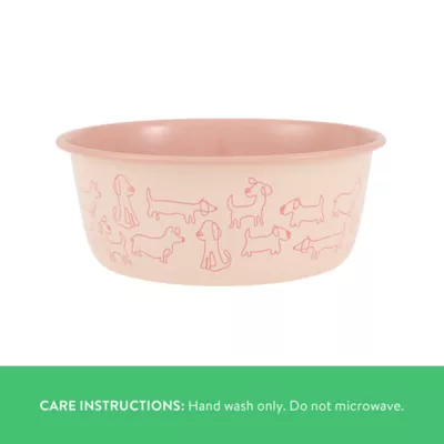 Top Paw® Pink Dog Novelty Stainless Steel Dog Bowl 12oz, 27 oz - Image 3