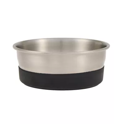 Top Paw® Stainless Steel Black Rubber Dog Bowl 12oz, 27oz - Image 1