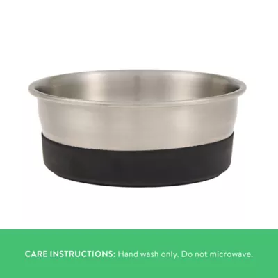Top Paw® Stainless Steel Black Rubber Dog Bowl 12oz, 27oz - Image 3
