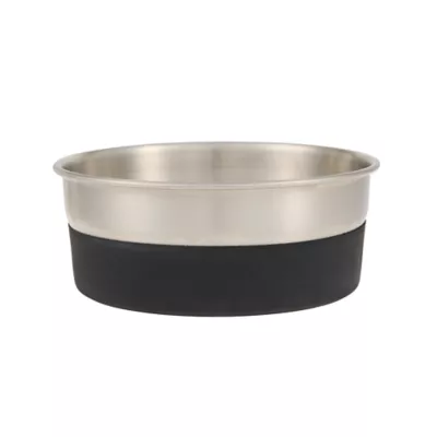 Top Paw® Stainless Steel Black Rubber Dog Bowl 12oz, 27oz - Image 1