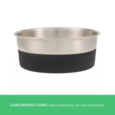 Top Paw® Stainless Steel Black Rubber Dog Bowl 12oz, 27oz - Image 3