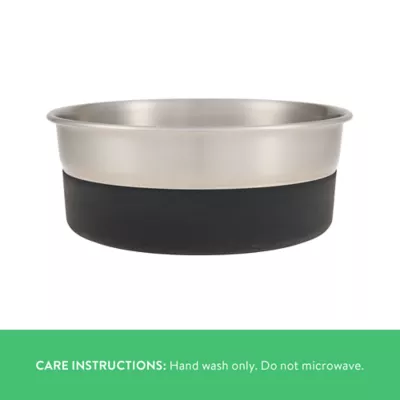 Top Paw® Stainless Steel Black Rubber Dog Bowl - Image 3