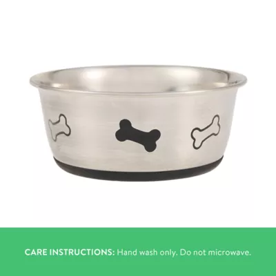 Top Paw® Stainless Steel Bone Print Dog Bowl 12oz, 27oz - Image 3