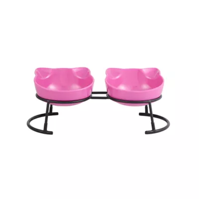 Whisker City® Cat Motif Double Diner Bowls - Image 1