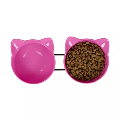 Whisker City® Cat Motif Double Diner Bowls - Image 8