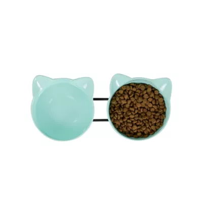 Whisker City® Cat Motif Double Diner Bowls - Image 8