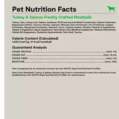 Open Farm Freshly Crafted Meatballs Adult Fresh Dog Food - Turkey - Image 7