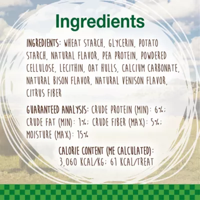 Nylabone Healthy Edibles Wild All-Natural Long Lasting Small Adult Dog Chews - Bison 8 ct - Image 5