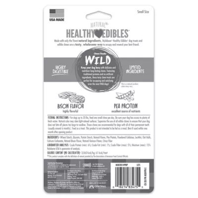 Nylabone Healthy Edibles Wild All-Natural Long Lasting Small Adult Dog Chews - Bison 8 ct - Image 7