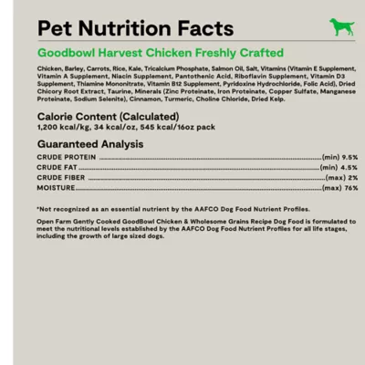 Open Farm Goodbowl Gently Cooked, High Protein Adult Fresh Dog Food - With Grain, Chicken - Image 6