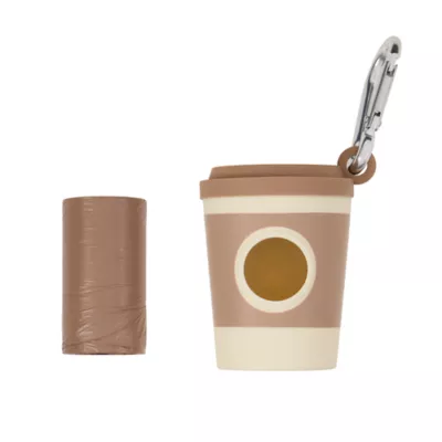 Top Paw ® Coffee Cup Waste Pick Up Bag Dispenser, Easy-Pull Dispenser Preloaded W/ 15 Pick-Up Bags - Image 2