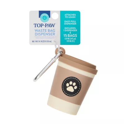 Top Paw ® Coffee Cup Waste Pick Up Bag Dispenser, Easy-Pull Dispenser Preloaded W/ 15 Pick-Up Bags - Image 4