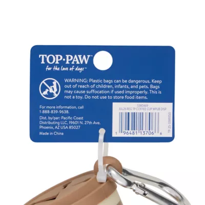 Top Paw ® Coffee Cup Waste Pick Up Bag Dispenser, Easy-Pull Dispenser Preloaded W/ 15 Pick-Up Bags - Image 5