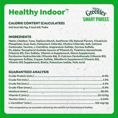 Greenies™ Smart Purees™ Cat Treat - Healthy Indoor™, 4 Ct, 1.97 Oz - Image 7