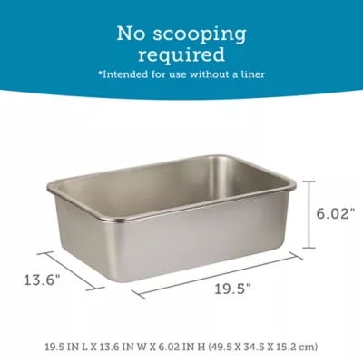 ExquisiCat® Stainless Steel Sifting Litter Box, Durable & Easy-to-Clean Material - Image 2