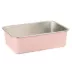 ExquisiCat® Stainless Steel Open Pan Litter Box, Durable & Easy to Clean, Pink image thumbnail 1