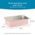 ExquisiCat® Stainless Steel Open Pan Litter Box, Durable & Easy to Clean, Pink image thumbnail 2
