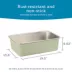 ExquisiCat® Stainless Steel Open Pan Litter Box, Durable & Easy to Clean, Sage image thumbnail 2