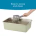 ExquisiCat® Stainless Steel Open Pan Litter Box, Durable & Easy to Clean, Sage image thumbnail 3
