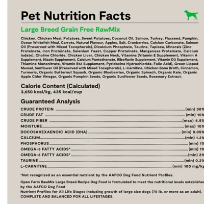 Open Farm RawMix Grain Free Large Breed Adult Dry Dog Food - Chicken - Image 6