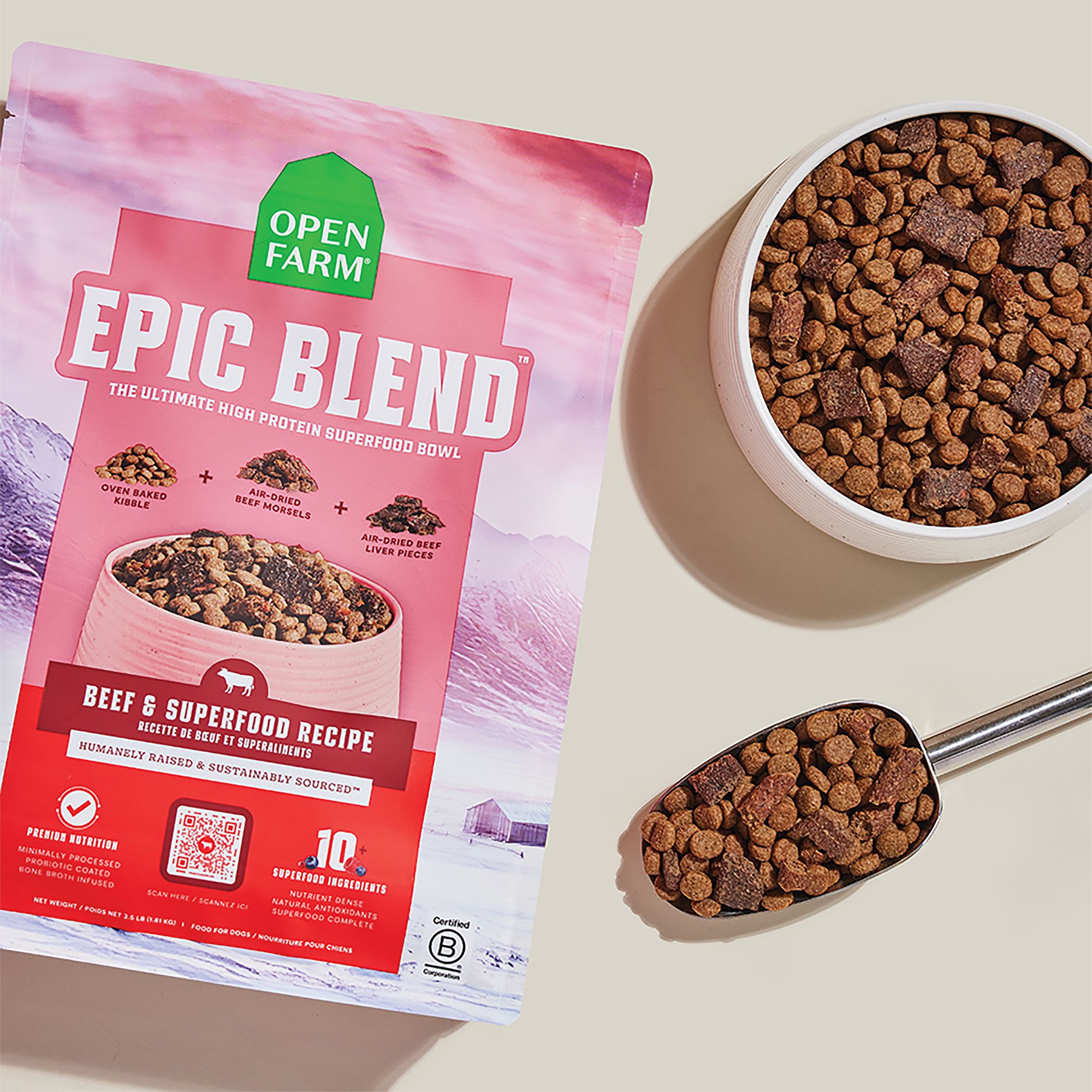 Open Farm Epic Blend High Protein Adult Dry Dog Food - Beef
