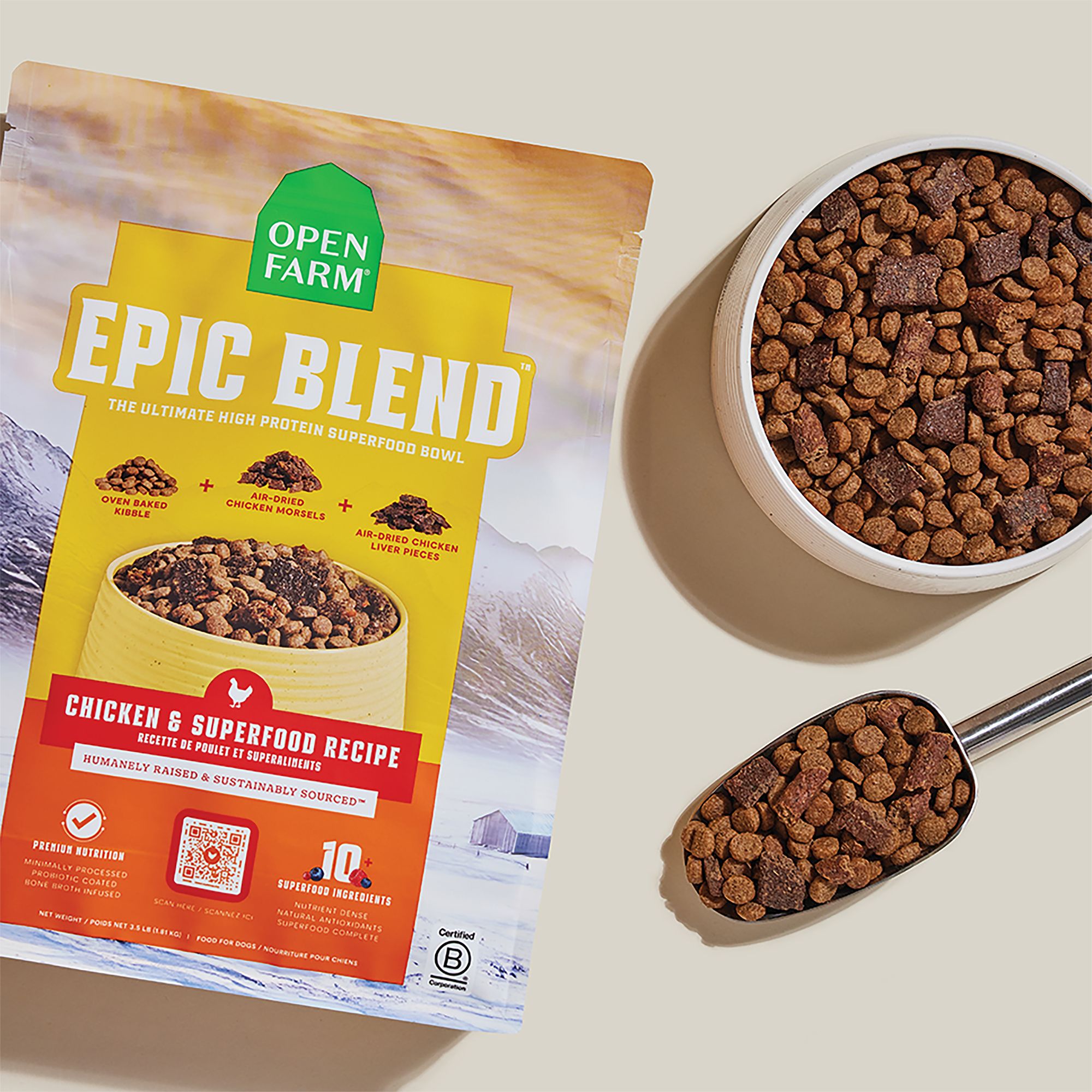 Open Farm Epic Blend High Protein Adult Dry Dog Food - Chicken