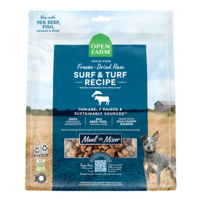 Open Farm Freeze Dried Adult Dry Dog Food - Raw Morsels, Surf & Turf - Image 1