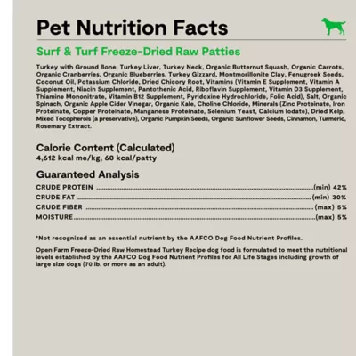 Open Farm Freeze Dried Dinner Patties Adult Dry Dog Food - Beef & Salmon, 10.5 OZ - Image 7