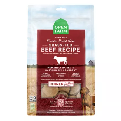 Open Farm Freeze Dried Dinner Patties Adult Dry Dog Food - Beef, 10.5 OZ - Image 1