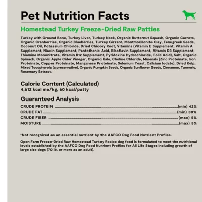 Open Farm Freeze Dried Dinner Patties Adult Dry Dog Food - Turkey, 10.5 OZ - Image 7