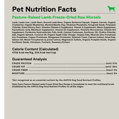 Open Farm Freeze Dried Adult Dry Dog Food - Raw Morsels, Lamb - Image 6