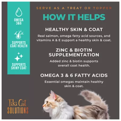 Tiki Cat Solutions Supplement - Grain Free, Skin & Coat, 20 Ct Sachets - Image 4