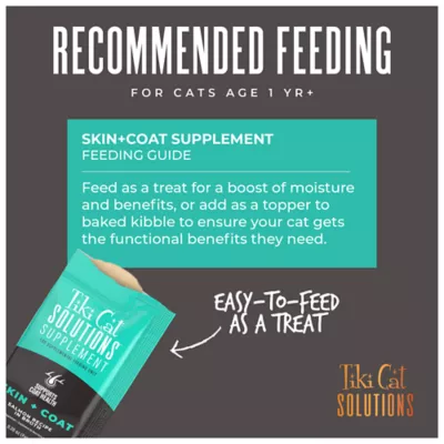 Tiki Cat Solutions Supplement - Grain Free, Skin & Coat, 20 Ct Sachets - Image 5