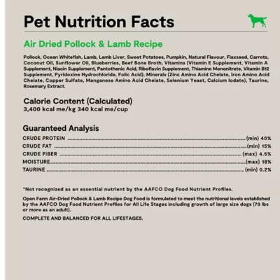 Open Farm Air Dried Adult Dry Dog Food - Bone Broth Infused, Pollock & Lamb - Image 7