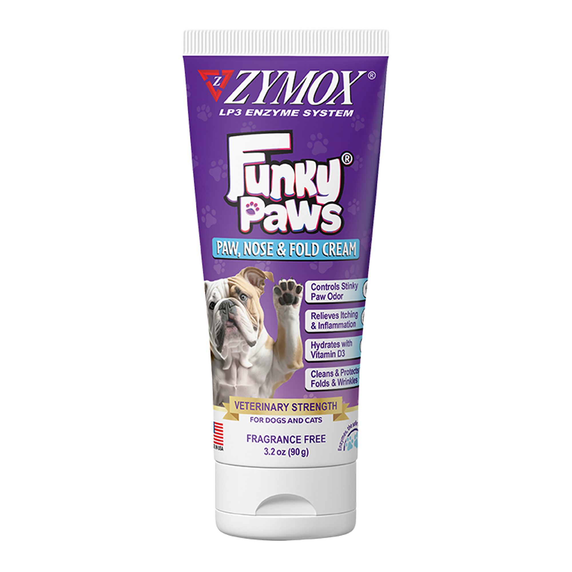 Zymox Funky Paws Dog & Cat Paw Cream - Natural Ingredients - Anti