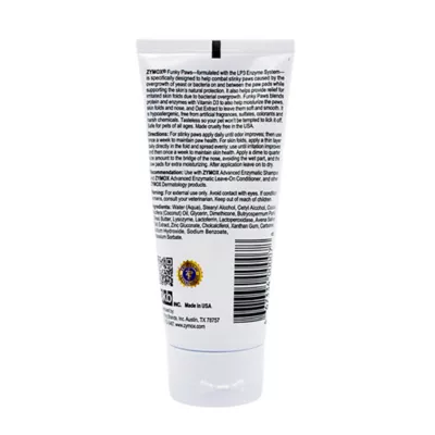 Product Zymox Funky Paws Dog & Cat Paw Cream - Natural Ingredients - Anti-Itch Cream - 3.2 OZ