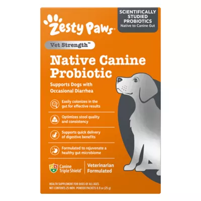 Zesty Paws Vet Strength Native Canine Probiotic Dog Powder Supplement, Gut & Digestive Health, 25ct - Image 1