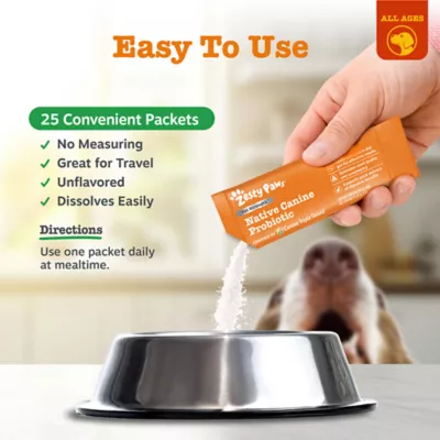Zesty Paws Vet Strength Native Canine Probiotic Dog Powder Supplement, Gut & Digestive Health, 25ct - Image 5