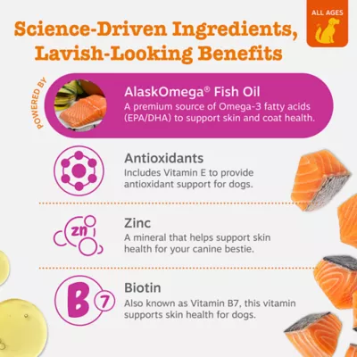 Zesty Paws Itch Relief Bites, Dog Soft Chew Immune Supplement for Skin Health, Chicken Flavor, 90ct - Image 3