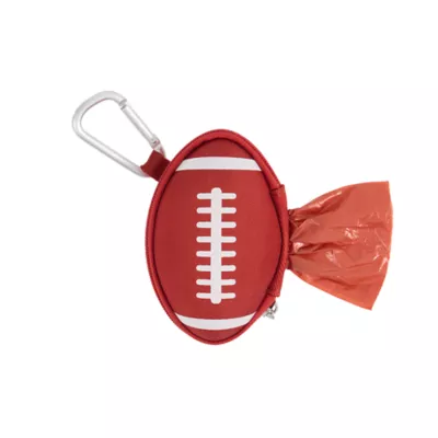 Top Paw ® Football Waste Pick Up Bag Dispenser, Easy-Pull Dispenser Preloaded W/ 15 Pick-Up Bags - Image 1