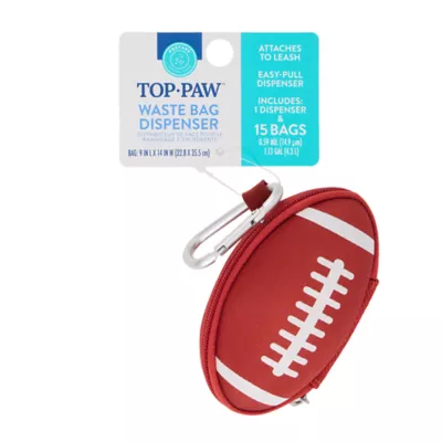 Top Paw ® Football Waste Pick Up Bag Dispenser, Easy-Pull Dispenser Preloaded W/ 15 Pick-Up Bags - Image 4