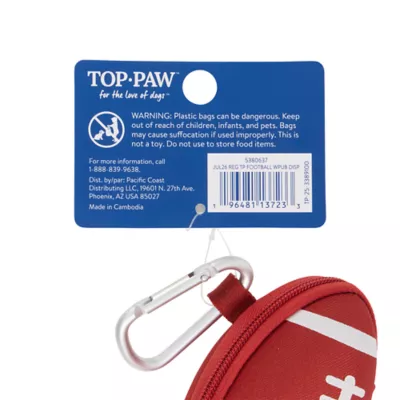 Top Paw ® Football Waste Pick Up Bag Dispenser, Easy-Pull Dispenser Preloaded W/ 15 Pick-Up Bags - Image 5