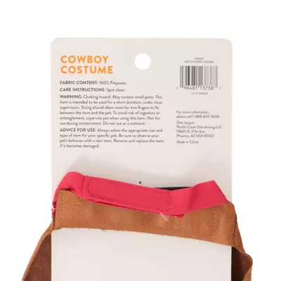 Thrills & Chills® Small Pet Cowboy Costume - Image 5