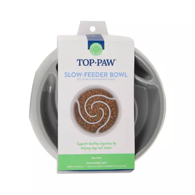 Top Paw® Puzzle Slow Feeder Dog Bowl, Grey, Holds 3 Cups - Image 7
