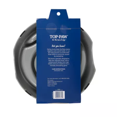 Top Paw® Puzzle Slow Feeder Dog Bowl, Grey, Holds 3 Cups - Image 8
