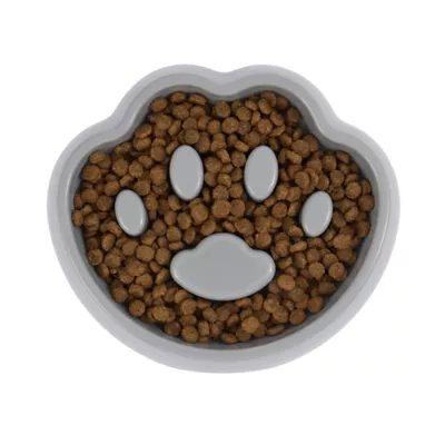 Top Paw® Paw Slow Feeder Dog Bowl, Grey, Holds 2 Cups - Image 1